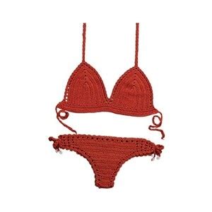 OLEETS Set Bikini All Uncinetto Per Donna Costume Da Bagno Vintage In