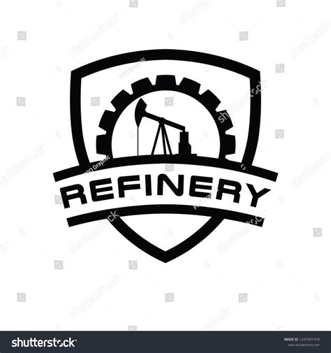 Oil Gass Refinery Logo Design Vector Stock Vector (Royalty Free