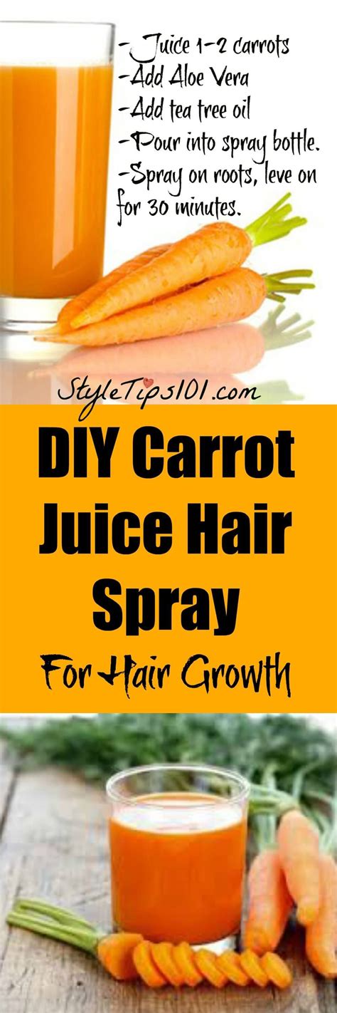 Carrot Juice For Hair Diy Hair Growth Spray Recipe Diy Hair Growth