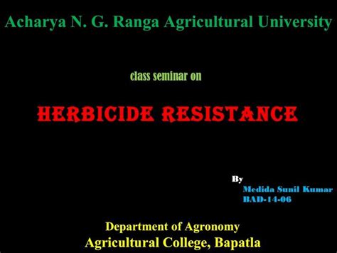 PDF Herbicide Resistance In Weeds And Crops Basics PDFSLIDE NET