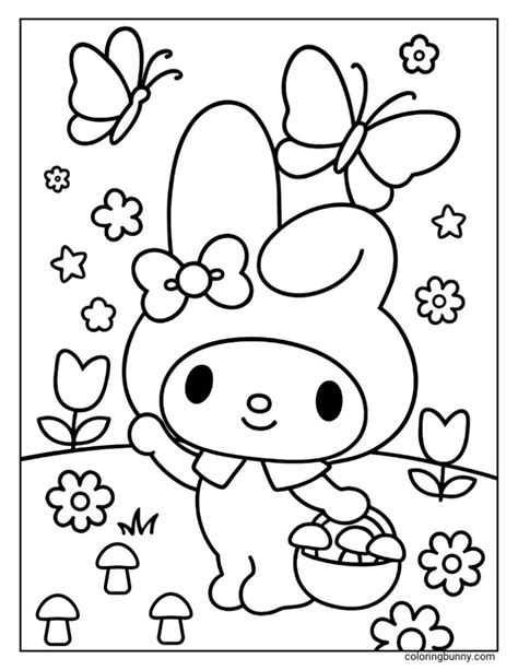 My Melody Coloring Pages (47 Free Printable PDFs)
