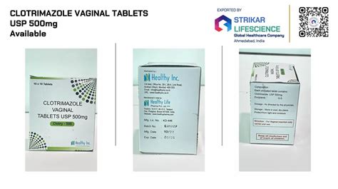 Clotrimazole Mg Vaginal Tablet Usp Export Ready Box Of Tablets