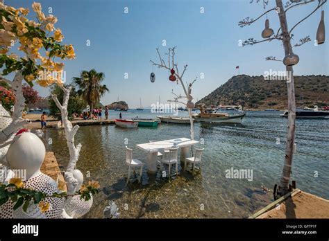 Gumusluk Seaside Village In Bodrum The Aegean Coast Turkey Stock Photo