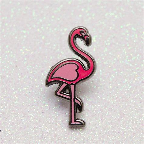 Flamingo Pin Badge Hard Enamel Badge Small Token T Etsy Pin