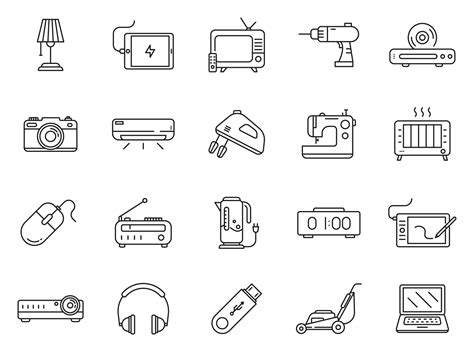 80 Electronics Vector Icons