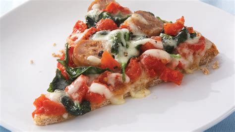 Spinach And Chicken Sausage Pizza Recipe Clean Eating Dinner