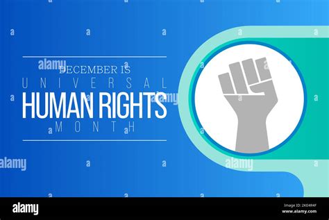 Universal Human Rights Month Is Observed Every Year In December Stock