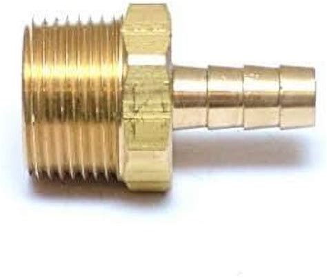 2pcs Hose Idhose Barb To 34 Male Npt Mip Mpt Straight Brass Fitting