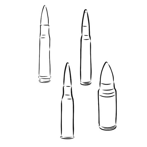 Rifle Bullet Drawing