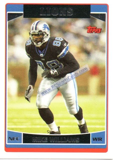 2006 Mike Williams Lions 1 Topps 37 F7093