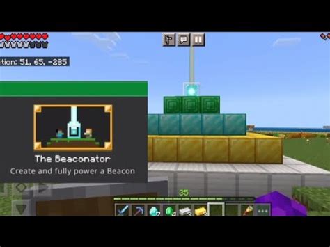 Minecraft Beaconator Achievement Building A Full Power Beacon PE