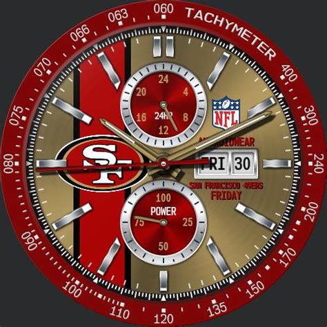 San Francisco 49ers NFL Modular Racer by QWW • WatchMaker: the world's largest watch face platform