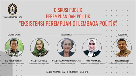 Diskusi Publik Perempuan Dan Politik Eksistensi Perempuan Di Lembaga