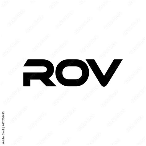 ROV letter logo design with white background in illustrator, vector ...