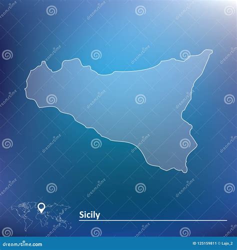 Map Of Sicily Stock Vector Illustration Of Nation Roman 125159811