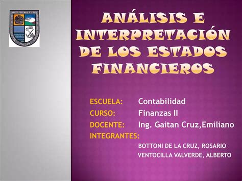 Análisis E Interpretación De Los Estados Financieros Ppt