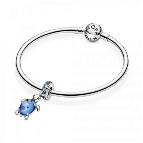 Charm Colgante Pandora Tortuga Marina Cristal Murano Azul 798939C01