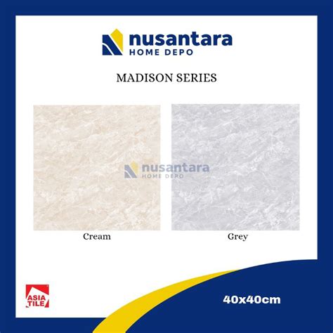 Jual Keramik Lantai Asia Tile Kw C Ukuran 40x40 Glossy Madison Series