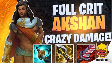 Wild Rift Crazy Full Crit Akshan Damage Challenger Akshan Gameplay