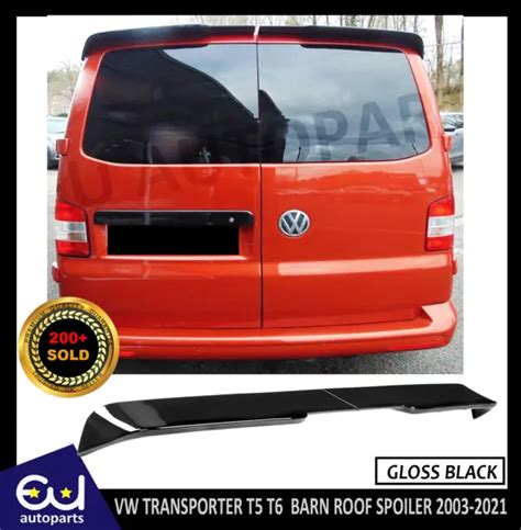 For Vw Transporter T5 T51 T6 T61 Glossy Black Rear Twin Barn Door