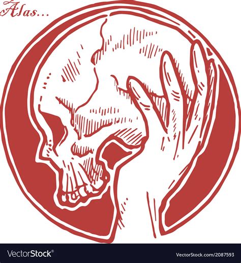 Hand Holding Skull Royalty Free Vector Image - VectorStock