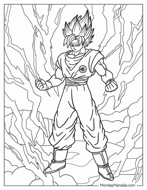 Goku Coloring Pages Free Pdf Printables