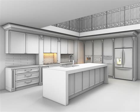 Kitchen Design 3D Viz On Behance