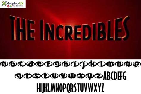 the Incredibles font – GraphicUX