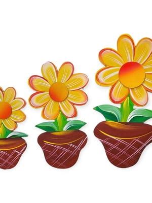 Trio De Flor G C Vaso Madeira Quadro De Parede Mdf Elo7