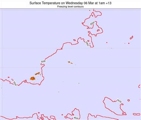 Samoa Surface Temperature On Friday Feb At Pm Wsdt