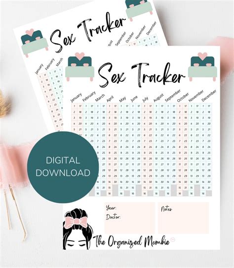 Sex Tracker Instant Download Couples Sex Printable Tracker Etsy