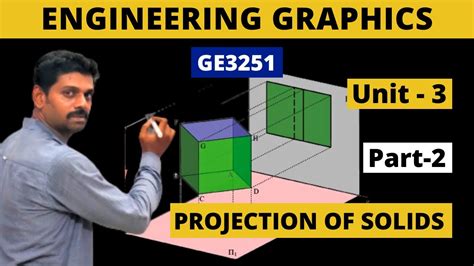 Projection Of Solids Eg Unit Iii Part 2 Engineering Graphics