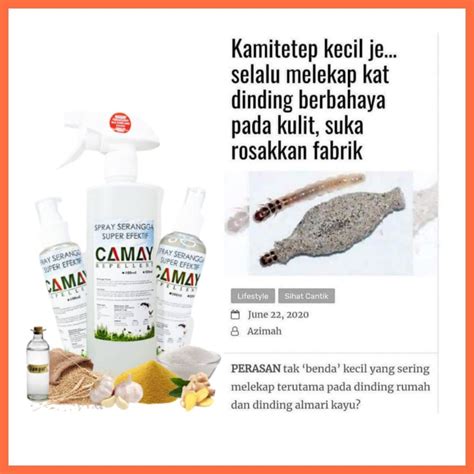 Spray Camay Repellent Hapus Ulat Dinding Kamitetep Cloth Moth Gegat