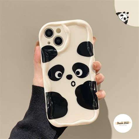 เคสโทรศัพท์มือถือ แบบนิ่ม ลายการ์ตูนแพนด้า 3d ขอบโค้ง สําหรับ Iphone 7