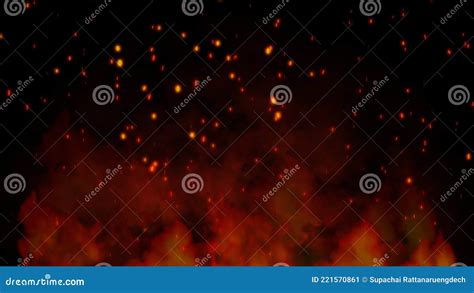 Fire And Ember Overlay Effect And Smoke Background Cartoon Vector ...