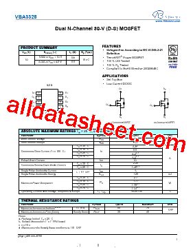 Vba Datasheet Pdf Vbsemi Electronics Co Ltd