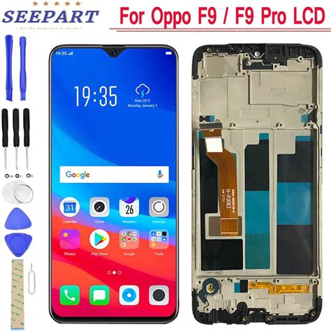 100tested Display For Oppo F9 Lcd Screen Touch Digitizer Assenbly With