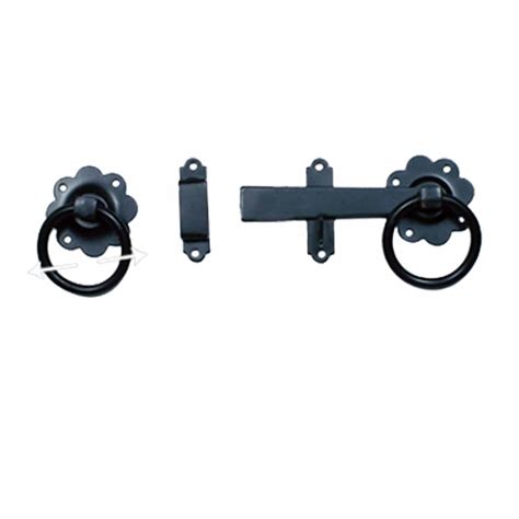 Wrought Iron Heavy Duty Floral Gate Latch 5 Inch