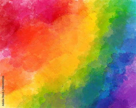 Rainbow watercolor background Stock Illustration | Adobe Stock