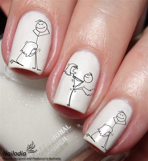 Funny Sex Pose Nail Art Decal Sticker Etsy
