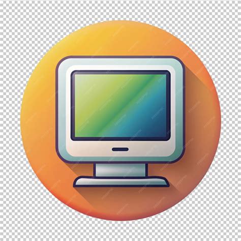 computer icon  white background premium ai generated psd