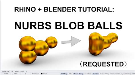 Rhino Blender Tutorial Making NURBS Blob Balls YouTube