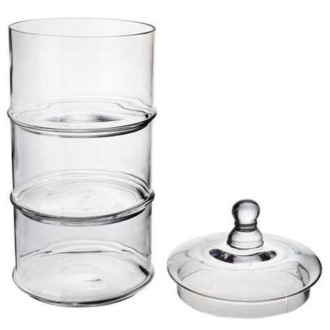 3 Tier Stacking Apothecary Jars Glass Jars With Lids Apothecary Jars Glass Storage Containers