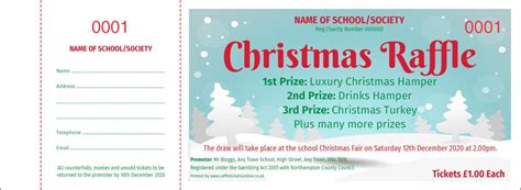 Christmas Raffle Tickets Printable