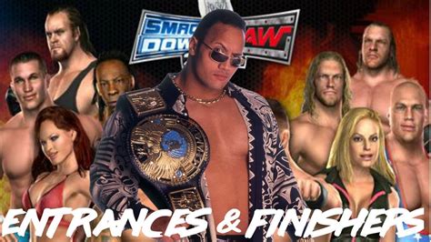 Wwe Smackdown Vs Raw Entrances Finishers The Rock Youtube