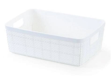 Cesto Organizador Home Organizer 1 6 Litros Branco 20x14x7 Plasnorthon