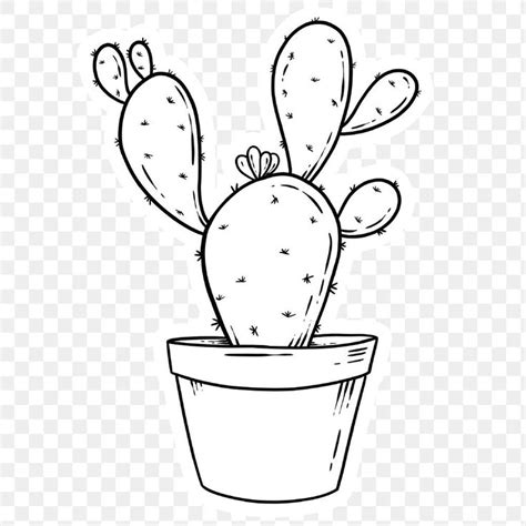 Download premium png of Black and white cactus design element by Noon ...