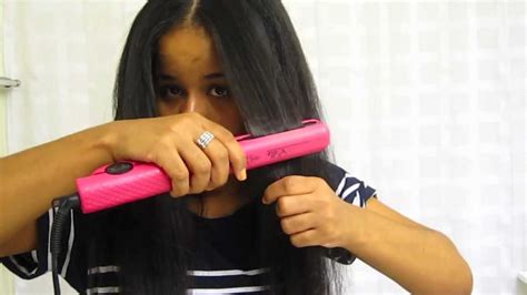 How To Straighten Hair Using A Flat Iron Youtube