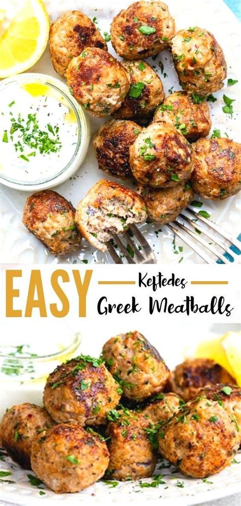 Keftedes Greek Meatballs Turkey Mince Recipes Healthy Turkey Mince