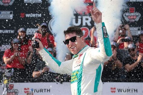 Denny Hamlin celebrates Dover win with two words after NASCAR call ...